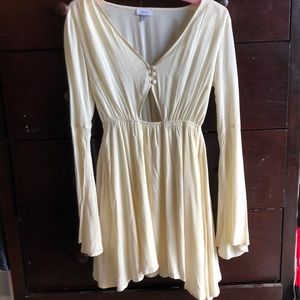 White Bell Sleeve Dress